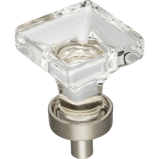 JEFFREY ALEXANDER G140SN Harlow 1" Length Square Knob - Satin Nickel