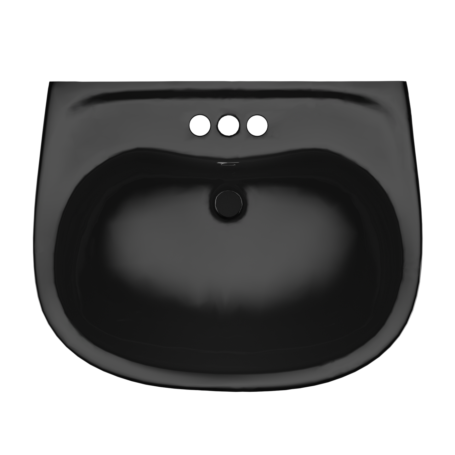 TOTO LHT242.4#51 Prominence Oval Wall-Mount Bathroom Sink And Shroud For 4 Inch Center Faucets - Ebony
