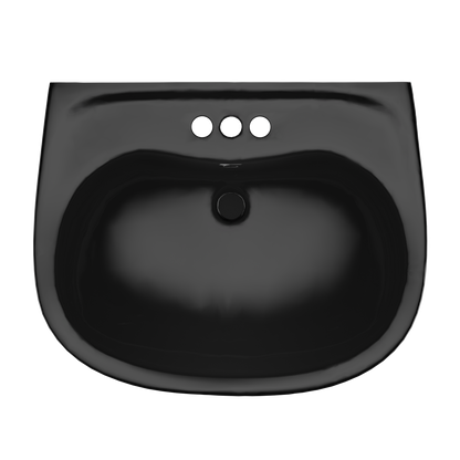 TOTO LHT242.4#51 Prominence Oval Wall-Mount Bathroom Sink And Shroud For 4 Inch Center Faucets - Ebony