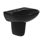 TOTO LHT241.8#51 Supreme Oval Wall-Mount Bathroom Sink And Shroud For 8 Inch Center Faucets - Ebony