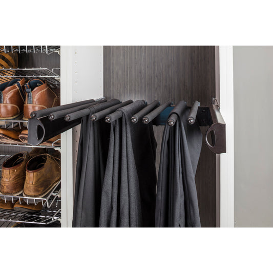 HARDWARE RESOURCES PPR-1814-ORB Dark Bronze 18" Wide Pant Rack - Dark Bronze