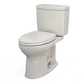 TOTO MS454124CUFG#11 Drake II 1G Two-Piece Elongated 1.0 GPF Universal Height Toilet with CEFIONTECT and SS124 SoftClose Seat , Colonial White