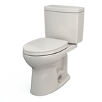 TOTO MS454124CUFG#11 Drake Ii 1G Two-Piece Elongated 1.0 Gpf Universal Height Toilet With Cefiontect And Ss124 Softclose Seat - Colonial White