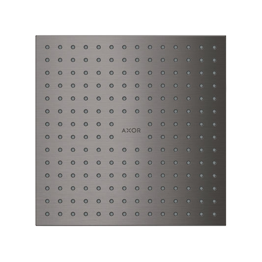 AXOR 35313341 ShowerSolutions Showerhead 250 Square 2-Jet, 2.5 GPM - Brushed Black Chrome