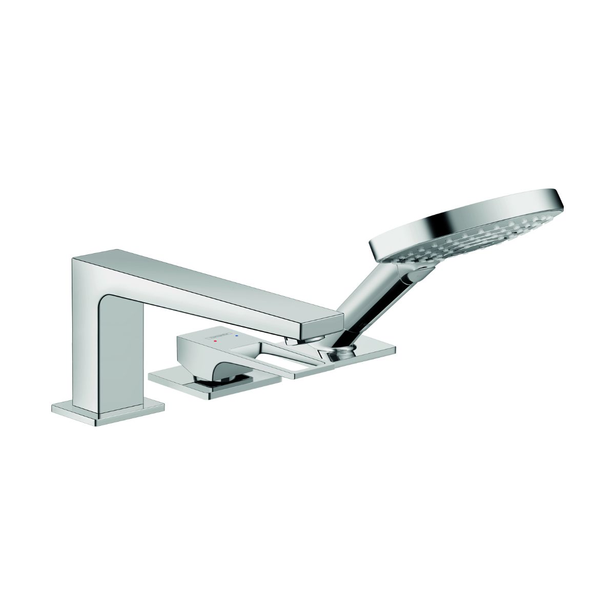 HANSGROHE 74554001 Metropol 3-Hole Roman Tub Set Trim with Loop Handle and 1.75 GPM Handshower - Chrome