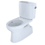 TOTO CST474CEFRG#01 Vespin Ii Two-Piece Elongated 1.28 Gpf Universal Height Skirted Toilet With Cefiontect And Right-Hand Trip Lever - Cotton White