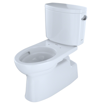 TOTO CST474CEFRG#01 Vespin Ii Two-Piece Elongated 1.28 Gpf Universal Height Skirted Toilet With Cefiontect And Right-Hand Trip Lever - Cotton White