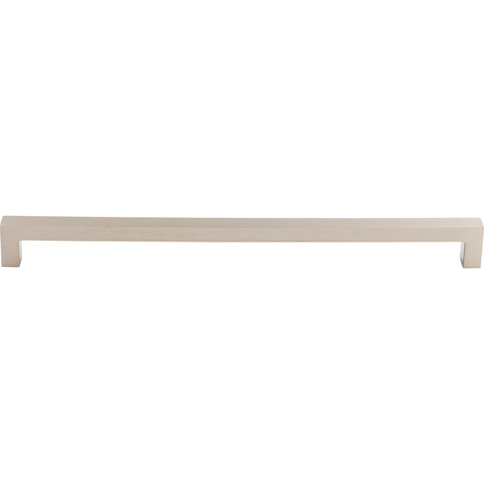 TOP KNOBS M1838 Square Bar 12" Center to Center Bar Pull - Brushed Satin Nickel