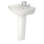 TOTO LPT241.8G#11 Supreme Oval Basin Pedestal Bathroom Sink With Cefiontect For 8 Inch Center Faucets - Colonial White