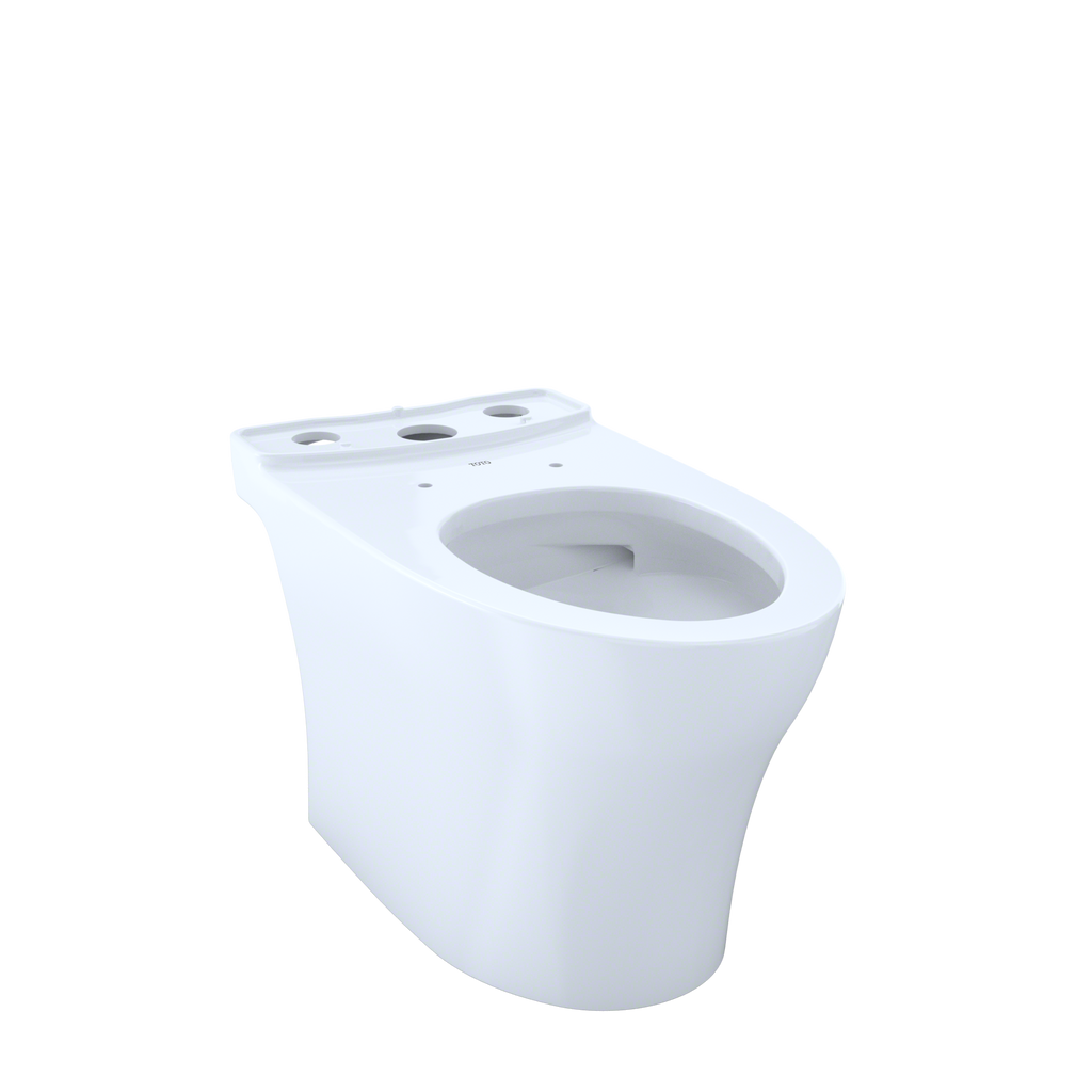 TOTO CT446CEFGN#01 Aquia Iv Elongated Universal Height Skirted Toilet Bowl With Cefiontect - Cotton White