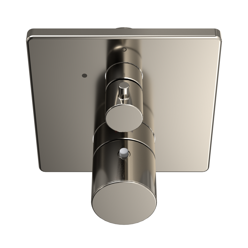 TOTO TBV02403U#PN Square Thermostatic Mixing Valve With Volume Control Shower Trim - Polished Nickel