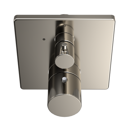 TOTO TBV02403U#PN Square Thermostatic Mixing Valve With Volume Control Shower Trim - Polished Nickel