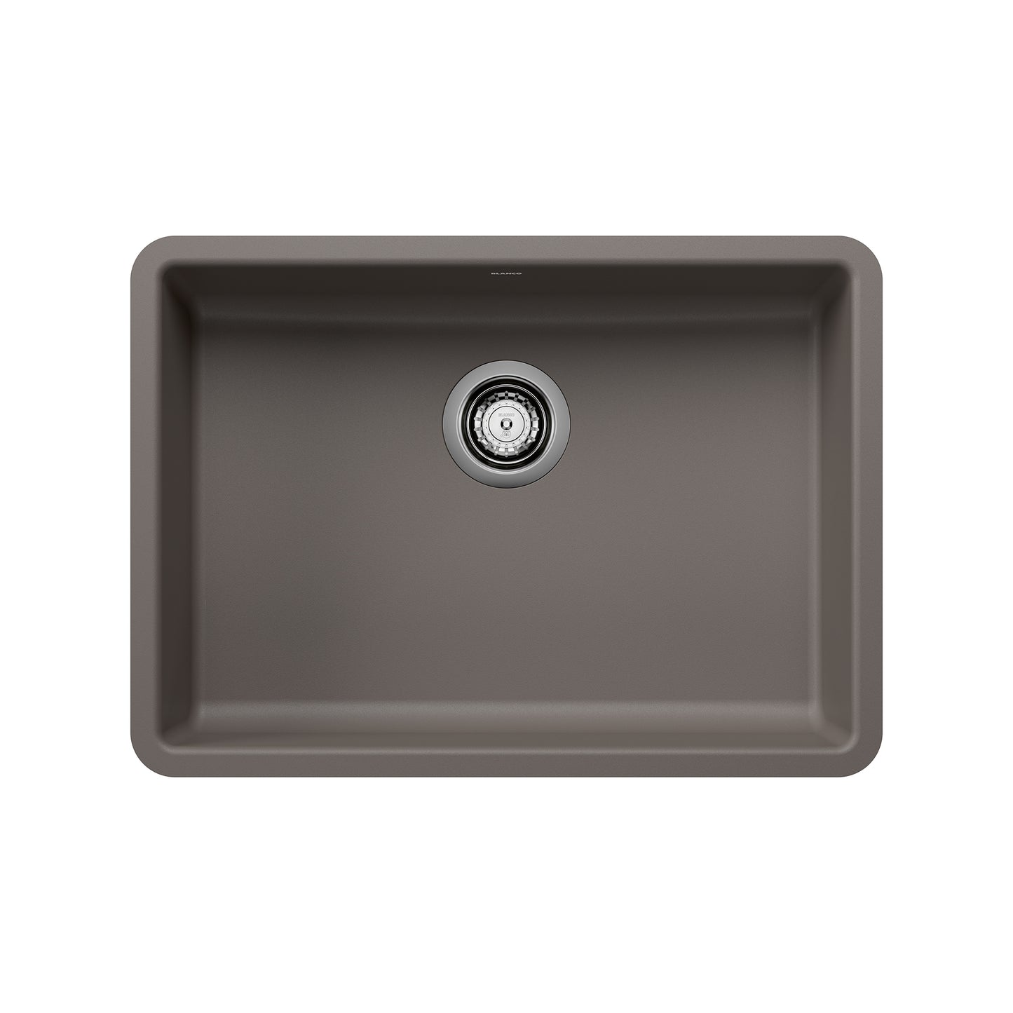 BLANCO 443119 Precis Precis SILGRANIT 25" ADA Single Bowl Undermount Kitchen Sink - Volcano Gray in Volcano Gray