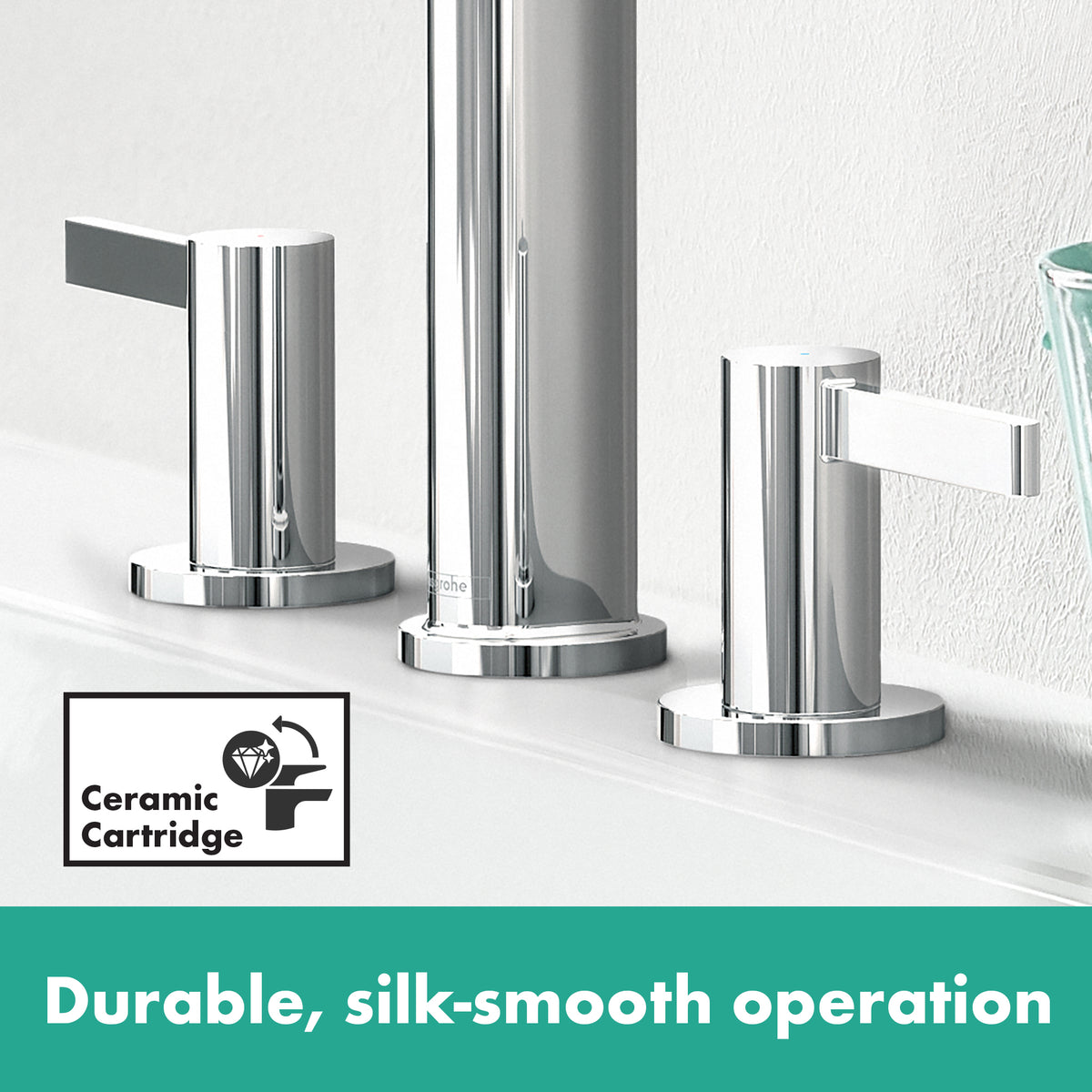 HANSGROHE 76034821 Finoris Wide-spread Faucet 160 with Pop-up Drain, 1.2 GPM - Brushed Nickel