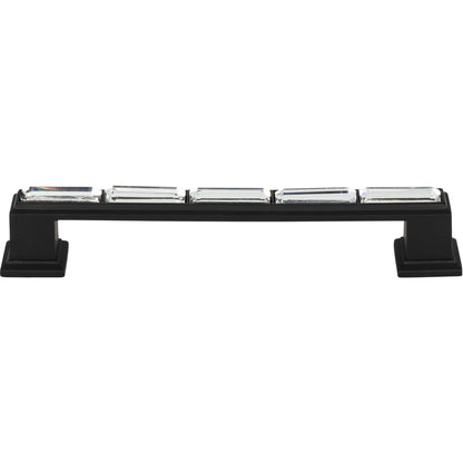 ATLAS 342-BL Legacy Crystal 5 1/16" Center to Center Bar Pull - Matte Black