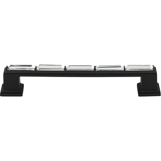 ATLAS 342-BL Legacy Crystal 5 1/16" Center to Center Bar Pull , Matte Black