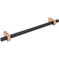 JEFFREY ALEXANDER 478-12MBSBZ Larkin 2 12" Center-to-Center Appliance Pull - Matte Black w/Satin Bronze