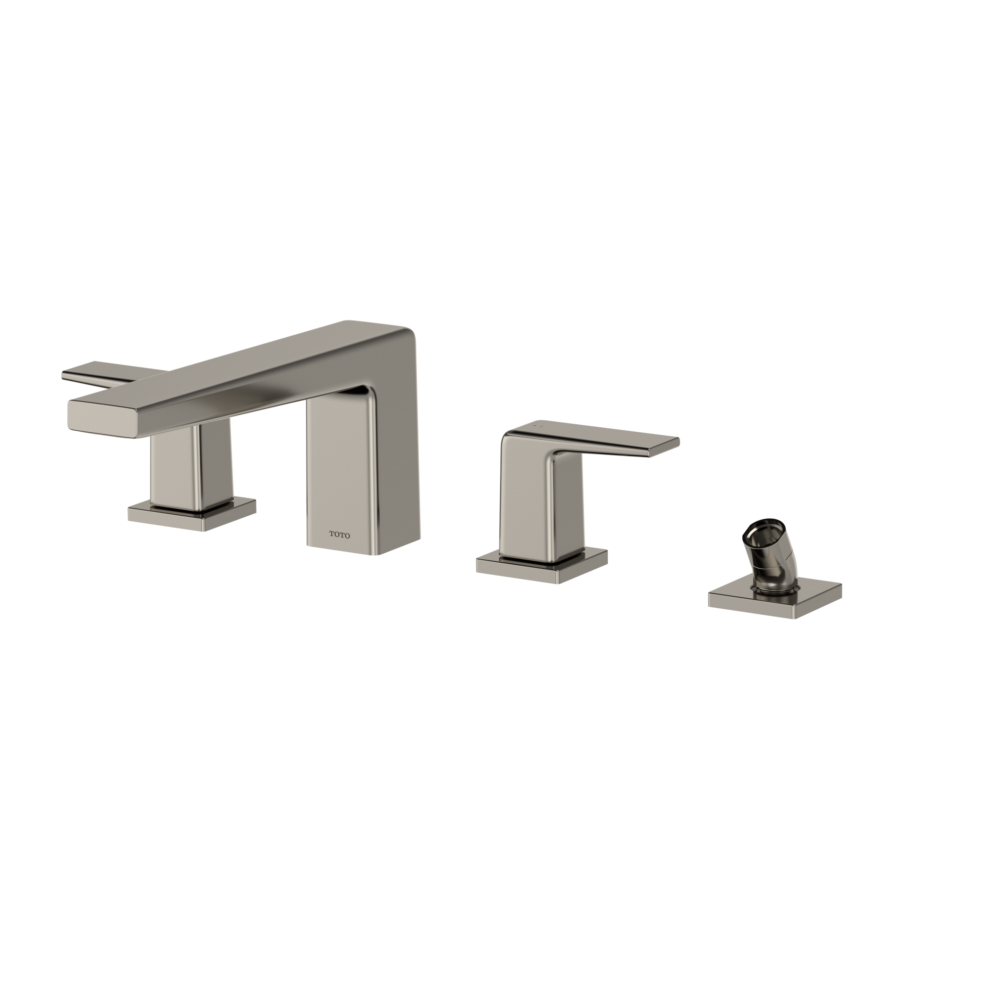 TOTO TBG10202U#PN Gb Two-Handle Deck-Mount Roman Tub Filler Trim With Handshower - Polished Nickel