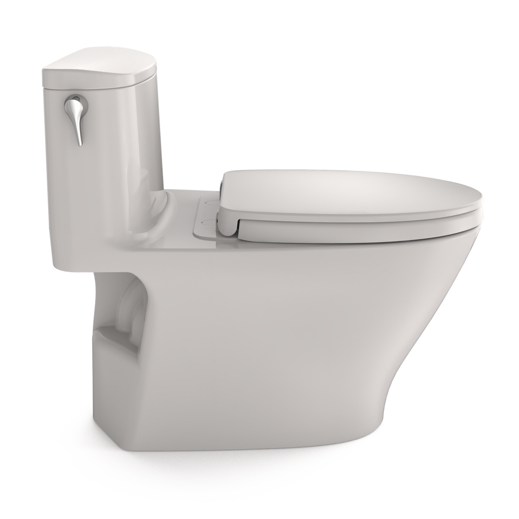 TOTO MS642124CEFG#11 Nexus One-Piece Elongated 1.28 Gpf Universal Height Toilet With Cefiontect And Ss124 Softclose Seat - Colonial White