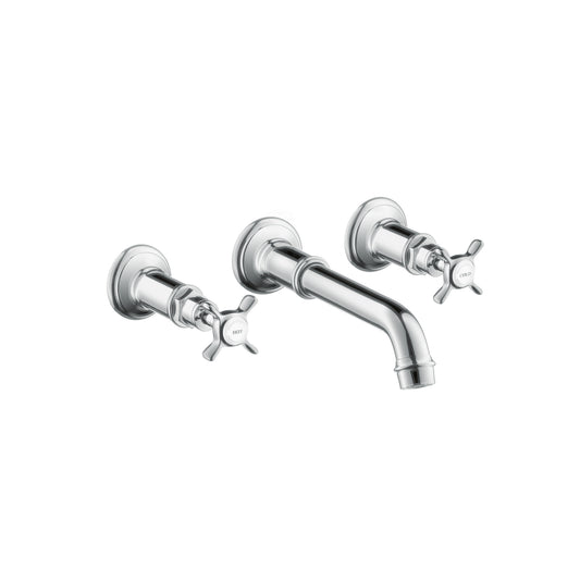 AXOR 16532001 Montreux Wall-Mounted Widespread Faucet Trim with Cross Handles, 1.2 GPM - Chrome