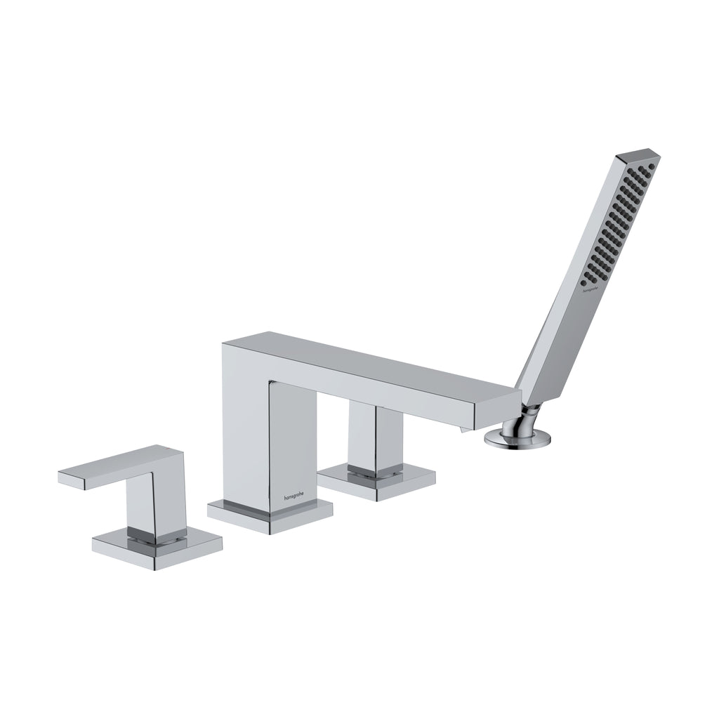 HANSGROHE 73444001 Tecturis E 4-Hole Roman Tub Set Trim with 1.75 Handshower - Chrome