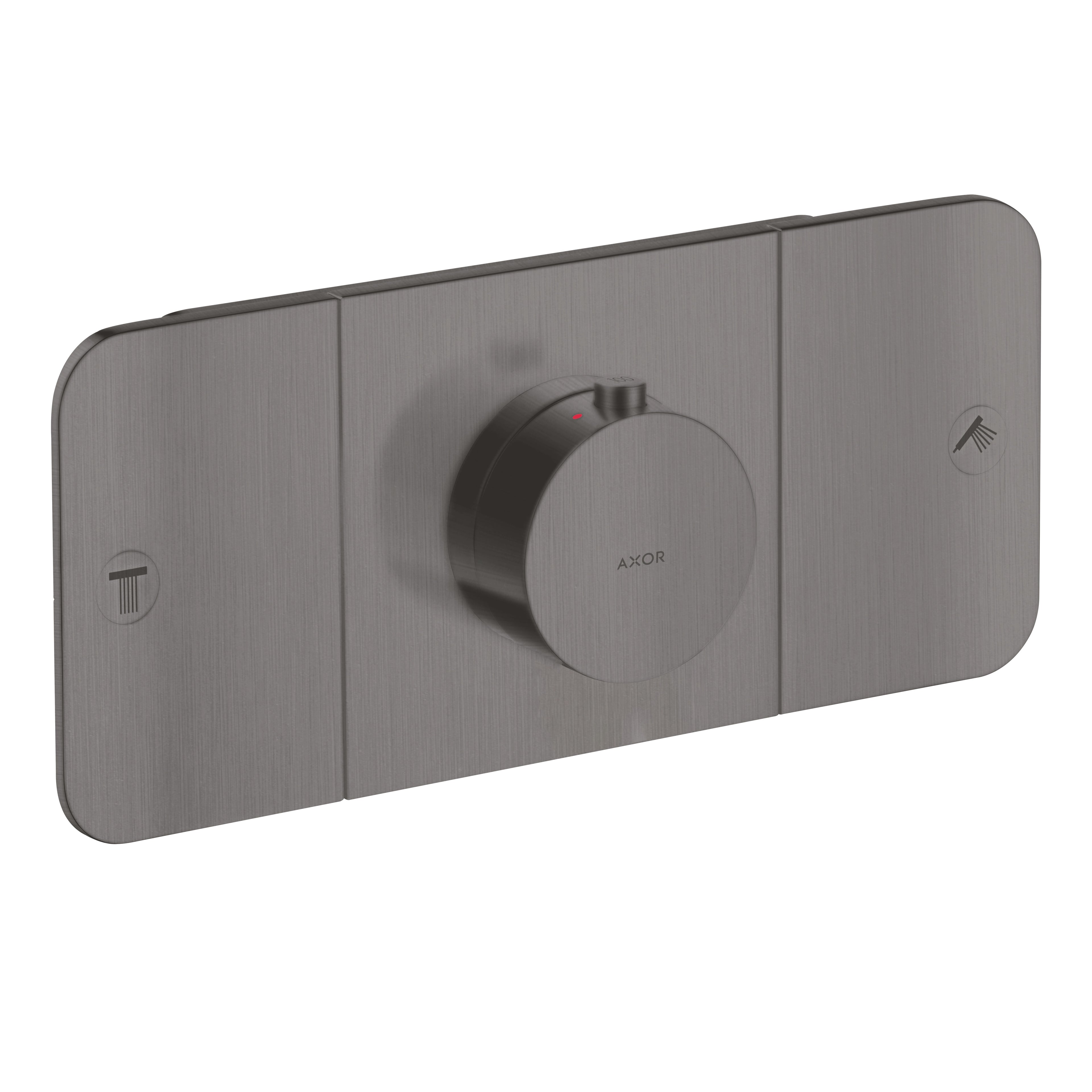 AXOR 45712341 ONE Thermostatic Module Trim for 2 Functions - Brushed Black Chrome