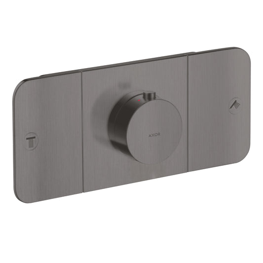 AXOR 45712341 ONE Thermostatic Module Trim for 2 Functions - Brushed Black Chrome