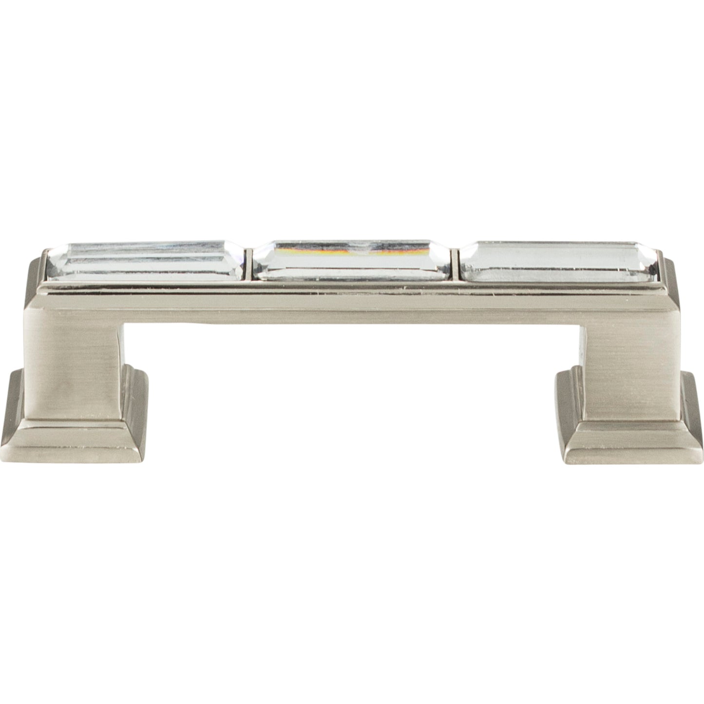 ATLAS 341-BRN Legacy Crystal 3" Center to Center Bar Pull , Brushed Nickel