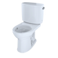 TOTO CST453CEFRG#01 Drake II Two-Piece Round 1.28 GPF Universal Height Toilet with CEFIONTECT and Right-Hand Trip Lever , Cotton White