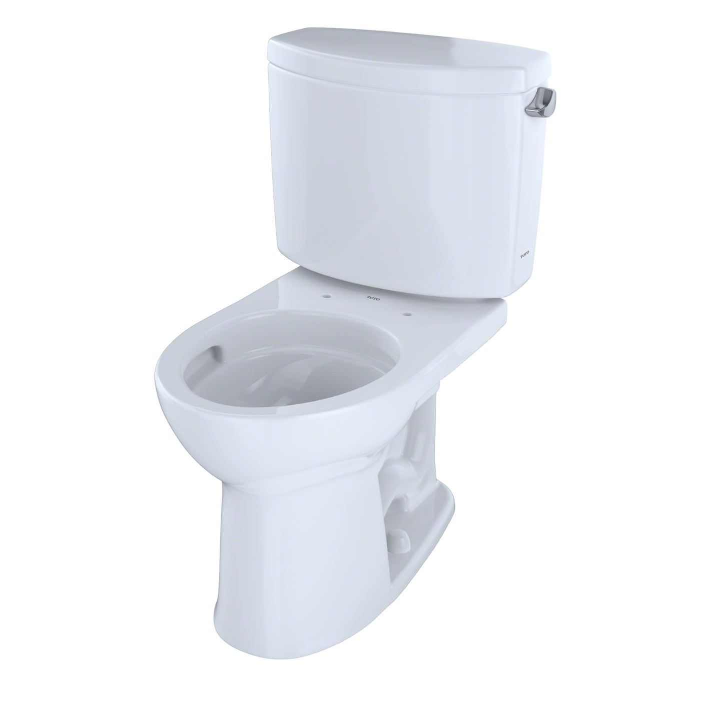 TOTO CST453CEFRG#01 Drake II Two-Piece Round 1.28 GPF Universal Height Toilet with CEFIONTECT and Right-Hand Trip Lever , Cotton White