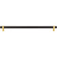 JEFFREY ALEXANDER 5319MBBG Key Grande 319 mm Center-to-Center Bar Pull - Matte Black w/Brushed Gold