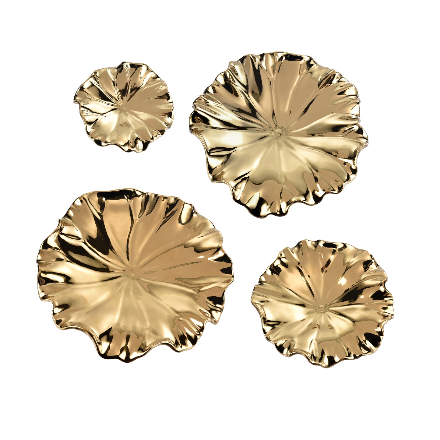 ELK SIGNATURE H0017-10426/S4 Petal Bowl - Set of 4 Gold