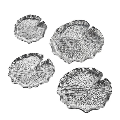 ELK SIGNATURE H0017-10429/S4 Lilypad Bowl - Set of 4 Silver