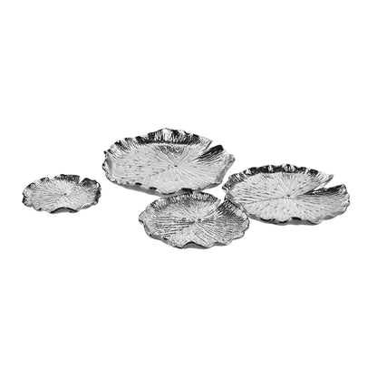 ELK SIGNATURE H0017-10429/S4 Lilypad Bowl - Set of 4 Silver