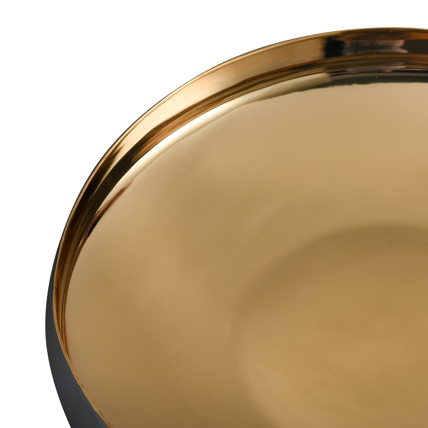 ELK SIGNATURE H0017-9745 Greer Bowl - Low Black and Gold Glazed