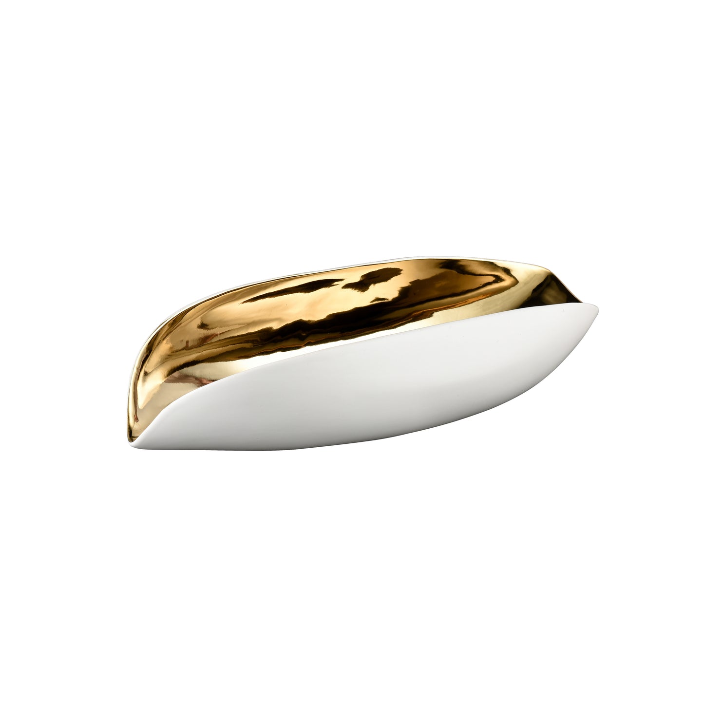 ELK SIGNATURE H0017-9756 Greer Vessel - White and Gold Glazed