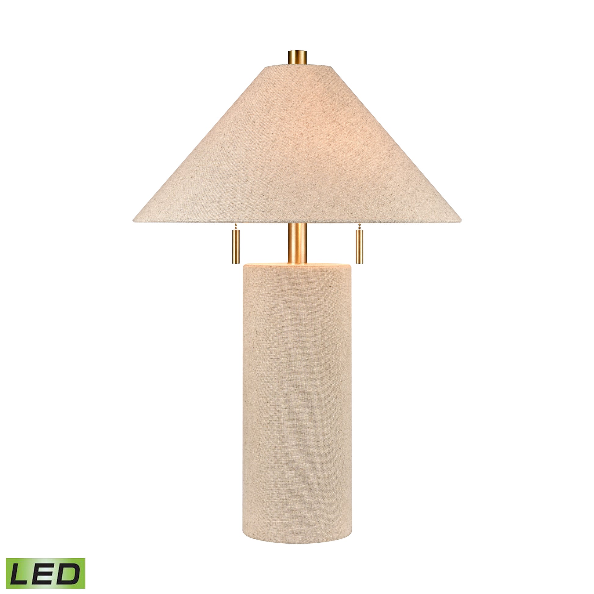 ELK SIGNATURE H0019-10338-LED Blythe 26'' High 2-Light Table Lamp - Linen - Includes LED Bulbs