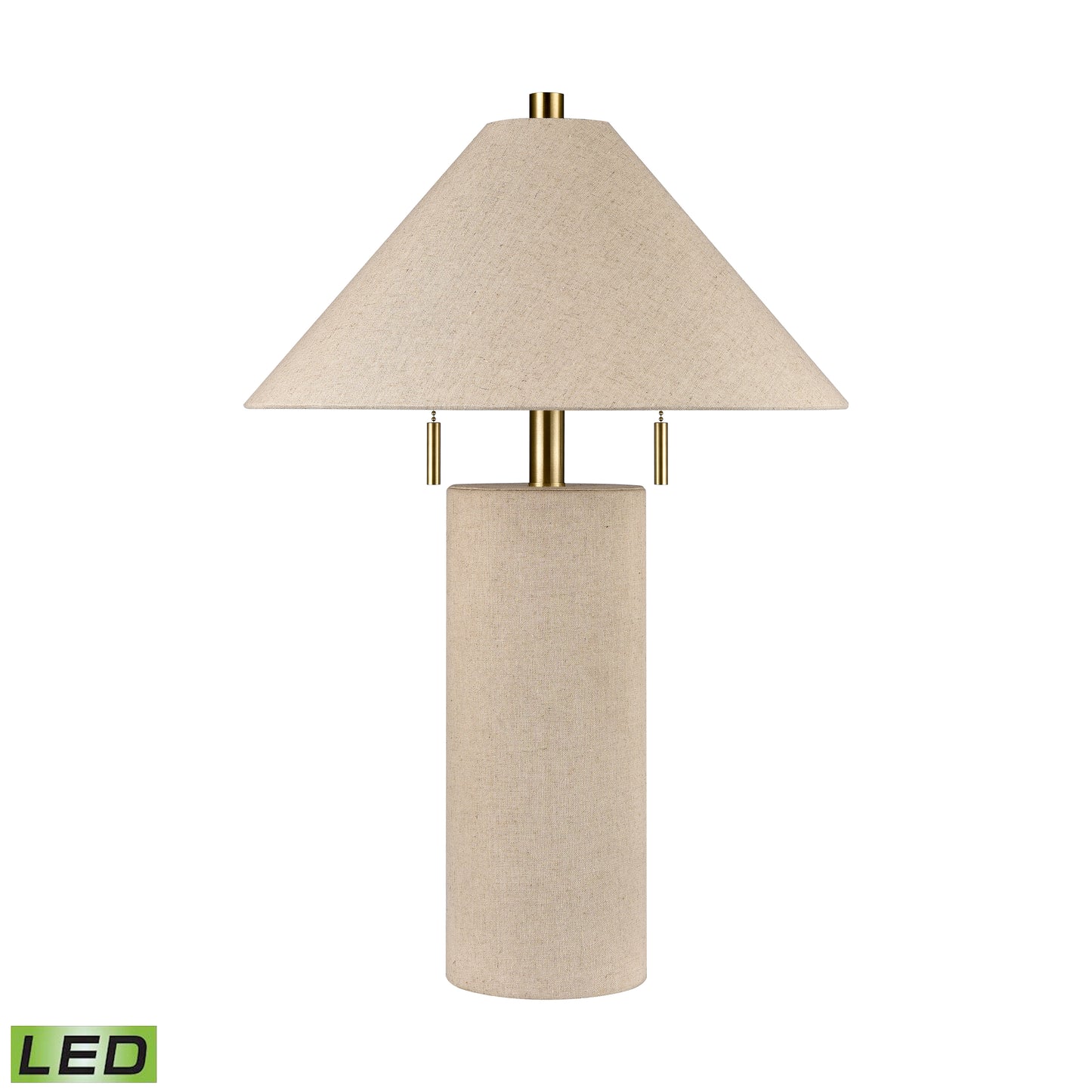 ELK SIGNATURE H0019-10338-LED Blythe 26'' High 2-Light Table Lamp - Linen - Includes LED Bulbs