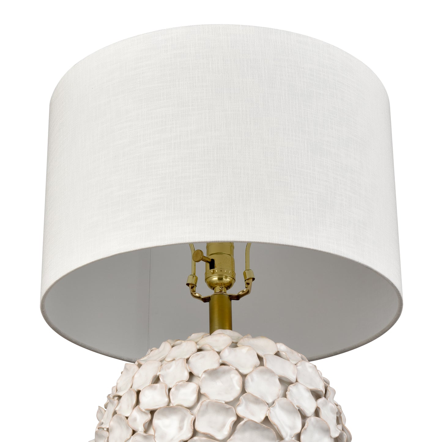 ELK SIGNATURE H0019-11083-LED Gloria 23'' High 1-Light Table Lamp - White Glaze - Includes LED Bulb