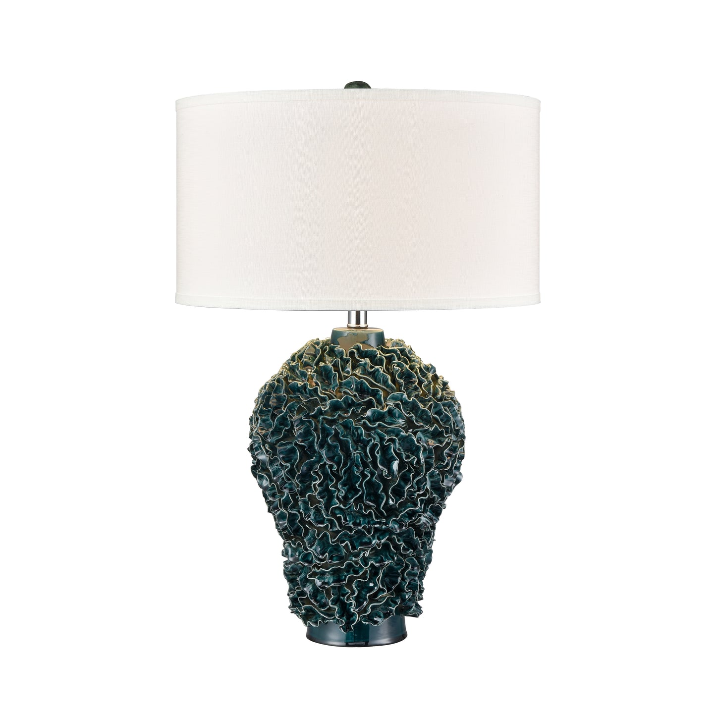 ELK SIGNATURE H0019-11090-LED Larkin 27.5'' High 1-Light Table Lamp - Green Glaze - Includes LED Bulb