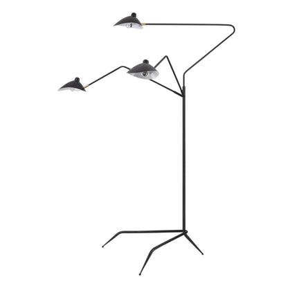 ELK SIGNATURE H0019-11103-LED Risley 81.5'' High 3-Light Floor Lamp - Matte Black - Includes LED Bulb