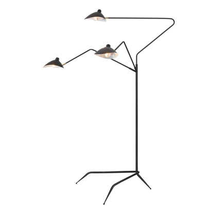 ELK SIGNATURE H0019-11103-LED Risley 81.5'' High 3-Light Floor Lamp - Matte Black - Includes LED Bulb