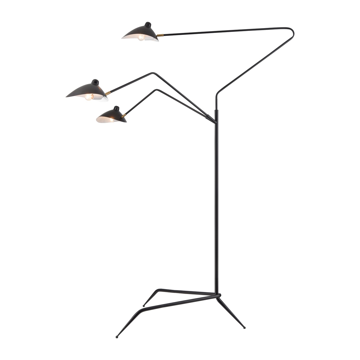 ELK SIGNATURE H0019-11103 Risley 81.5'' High 3-Light Floor Lamp - Matte Black