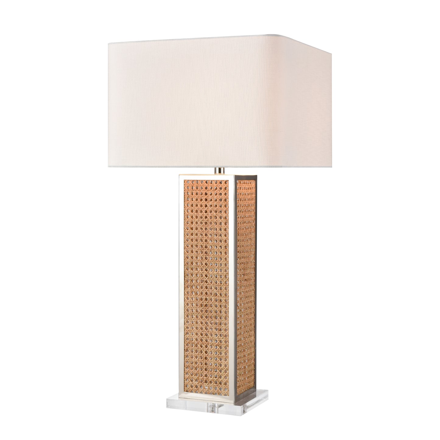 ELK SIGNATURE H0019-11164-LED Webb 36'' High 1-Light Table Lamp - Natural with Polished Nickel - Includes LED Bulb