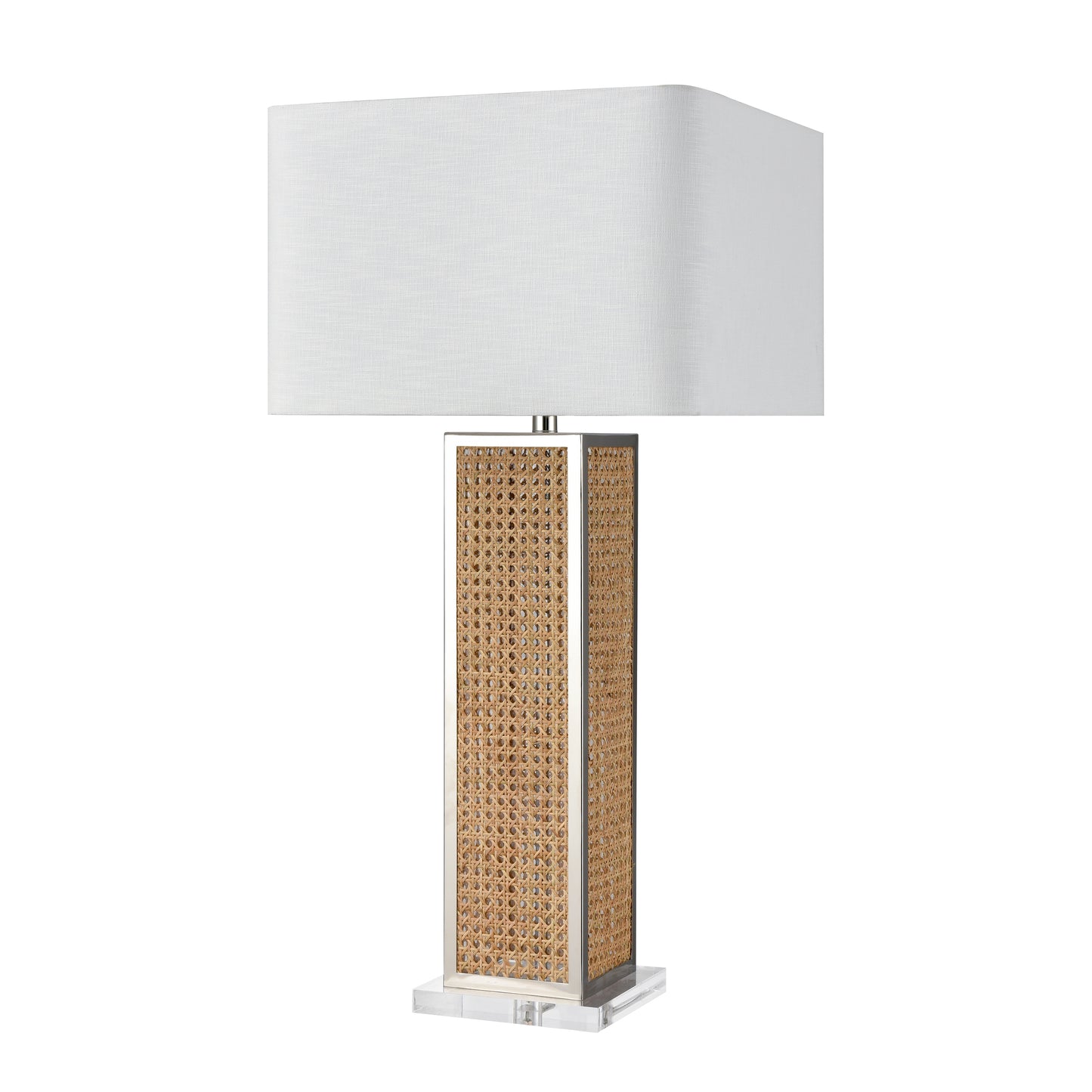 ELK SIGNATURE H0019-11164-LED Webb 36'' High 1-Light Table Lamp - Natural with Polished Nickel - Includes LED Bulb