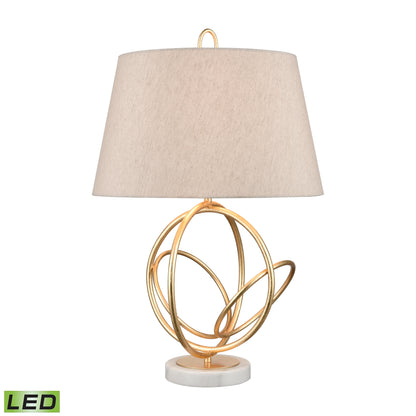 ELK SIGNATURE H0019-7986-LED Morely 26'' High 1-Light Table Lamp - Gold Leaf - Includes LED Bulb