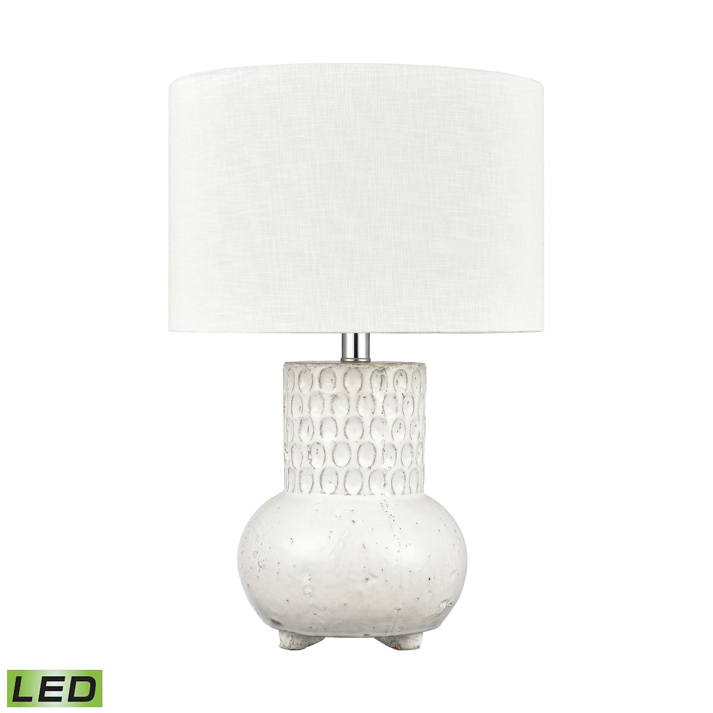 ELK SIGNATURE H0019-7991-LED Delia 21'' High 1-Light Table Lamp - White - Includes LED Bulb