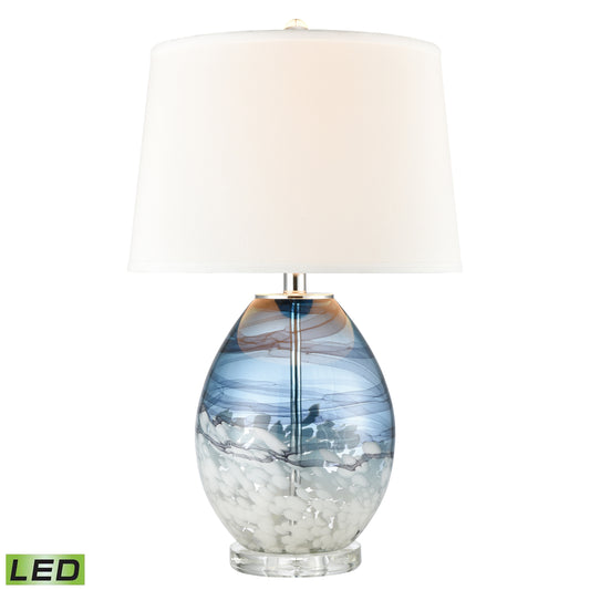 ELK SIGNATURE H0019-7999-LED Livingstone 25'' High 1-Light Table Lamp - Blue - Includes LED Bulb