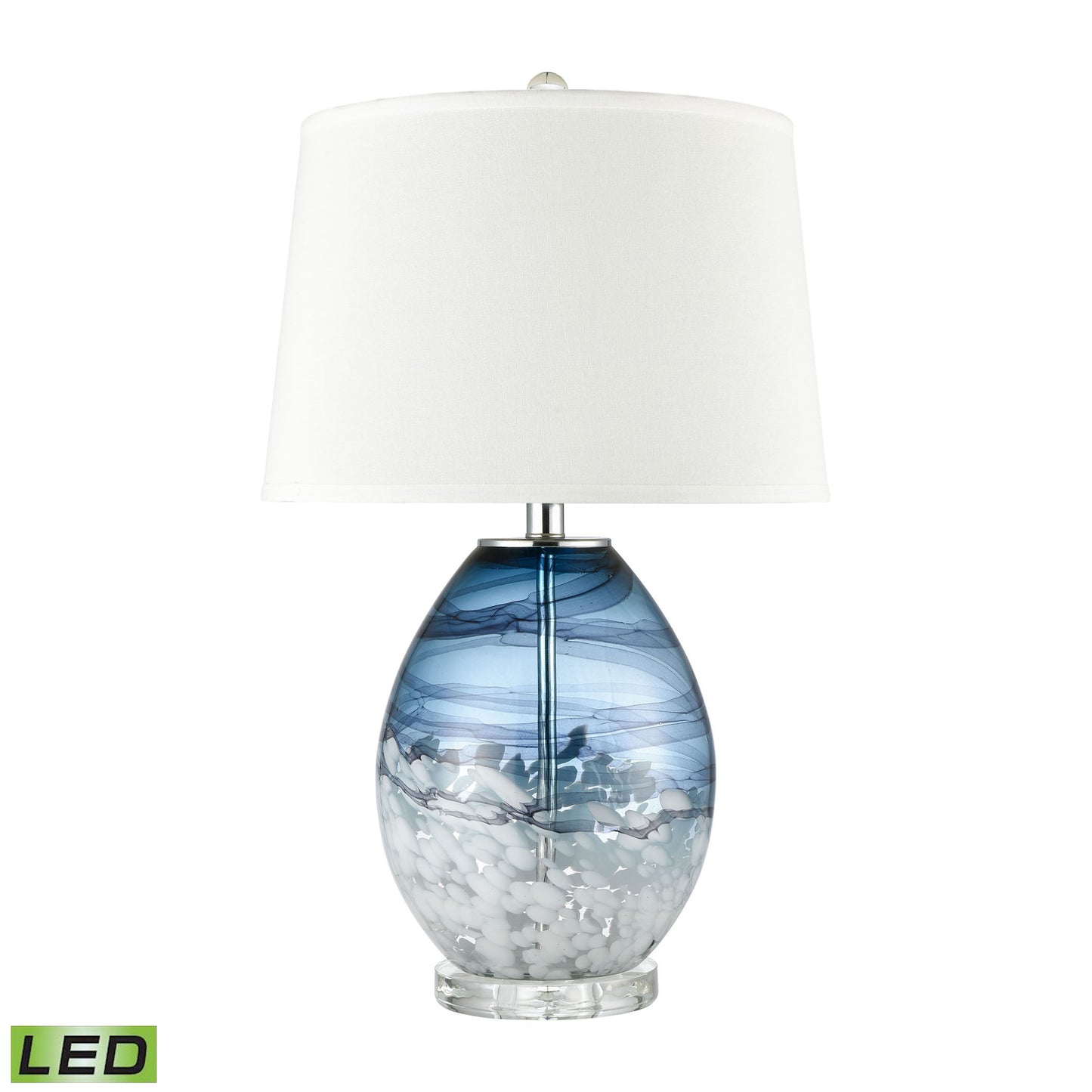 ELK SIGNATURE H0019-7999-LED Livingstone 25'' High 1-Light Table Lamp - Blue - Includes LED Bulb