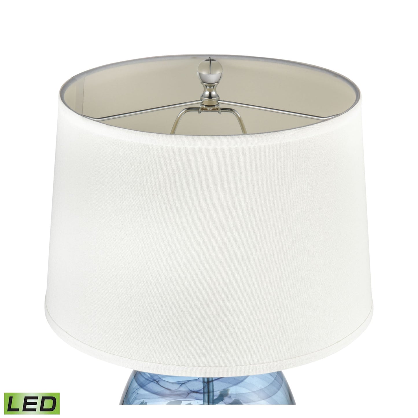 ELK SIGNATURE H0019-7999-LED Livingstone 25'' High 1-Light Table Lamp - Blue - Includes LED Bulb